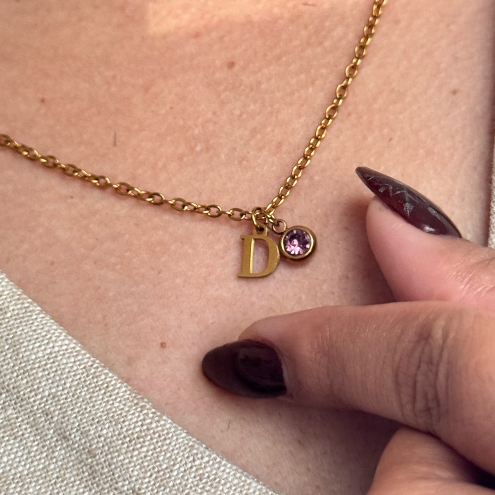 Gold Initial Pendant Necklace